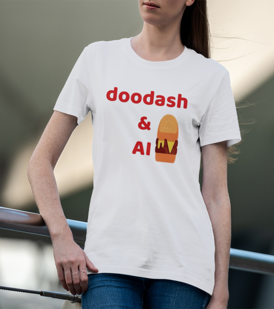 Doodash AI Burger Fast Food Delivery T-Shirt