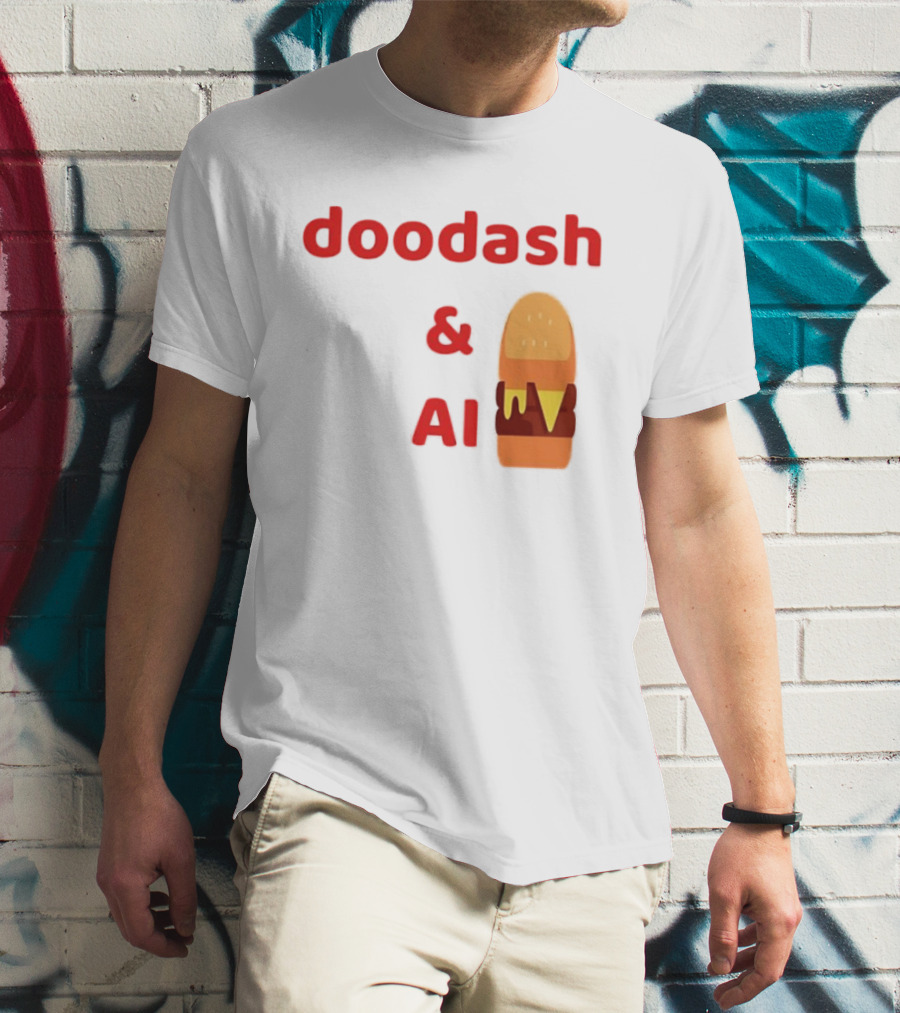 Doodash AI Burger Fast Food Delivery T-Shirt
