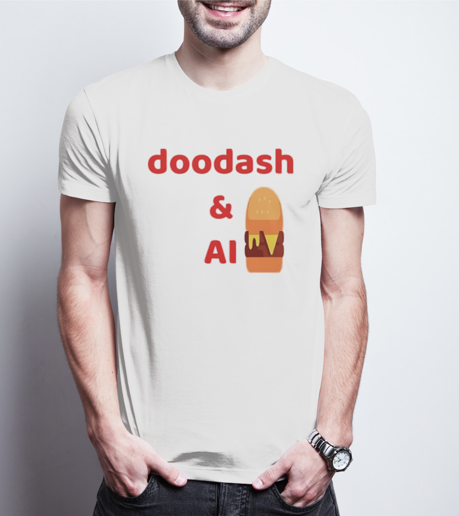 Doodash AI Burger Fast Food Delivery T-Shirt