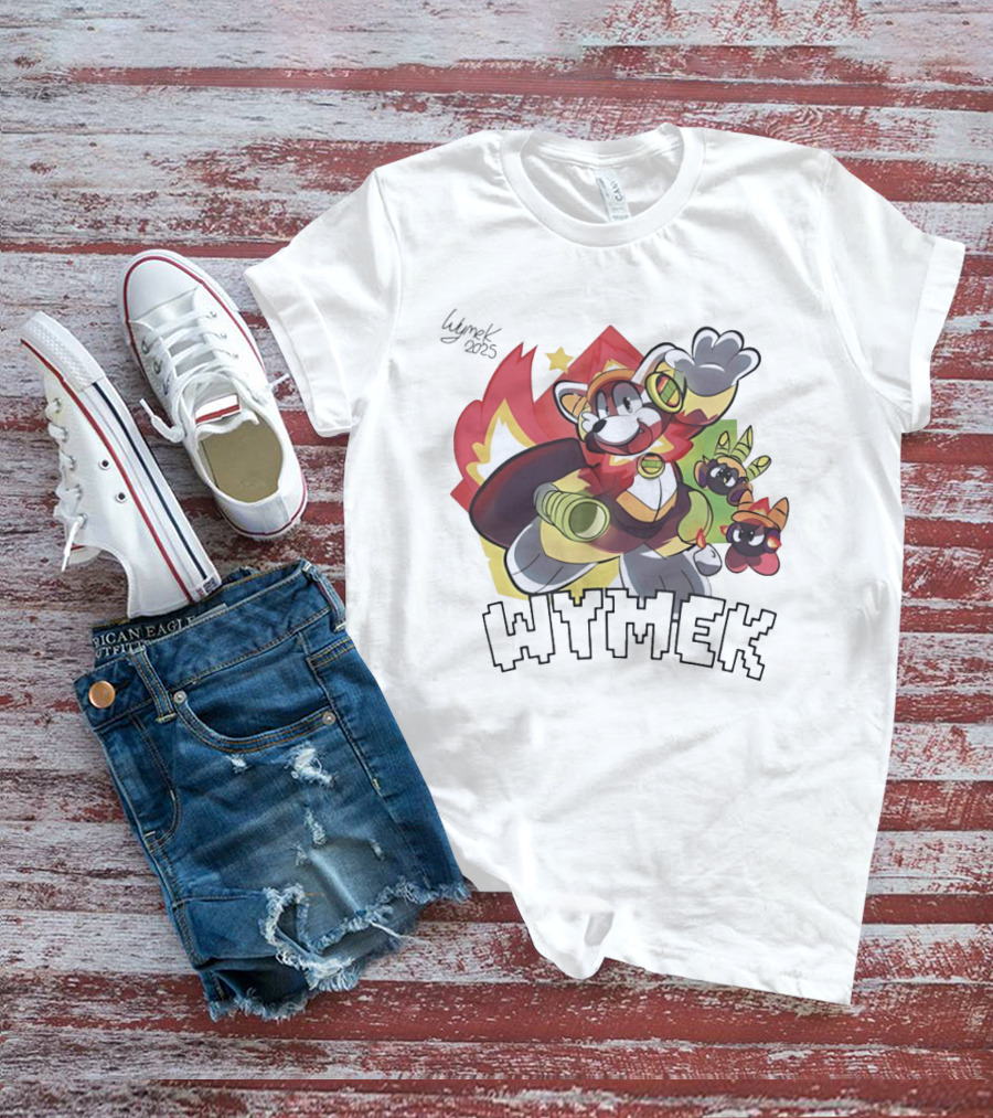 Wymek 2025 Hedgehog Character With Vibrant Colors And Companions T-Shirt