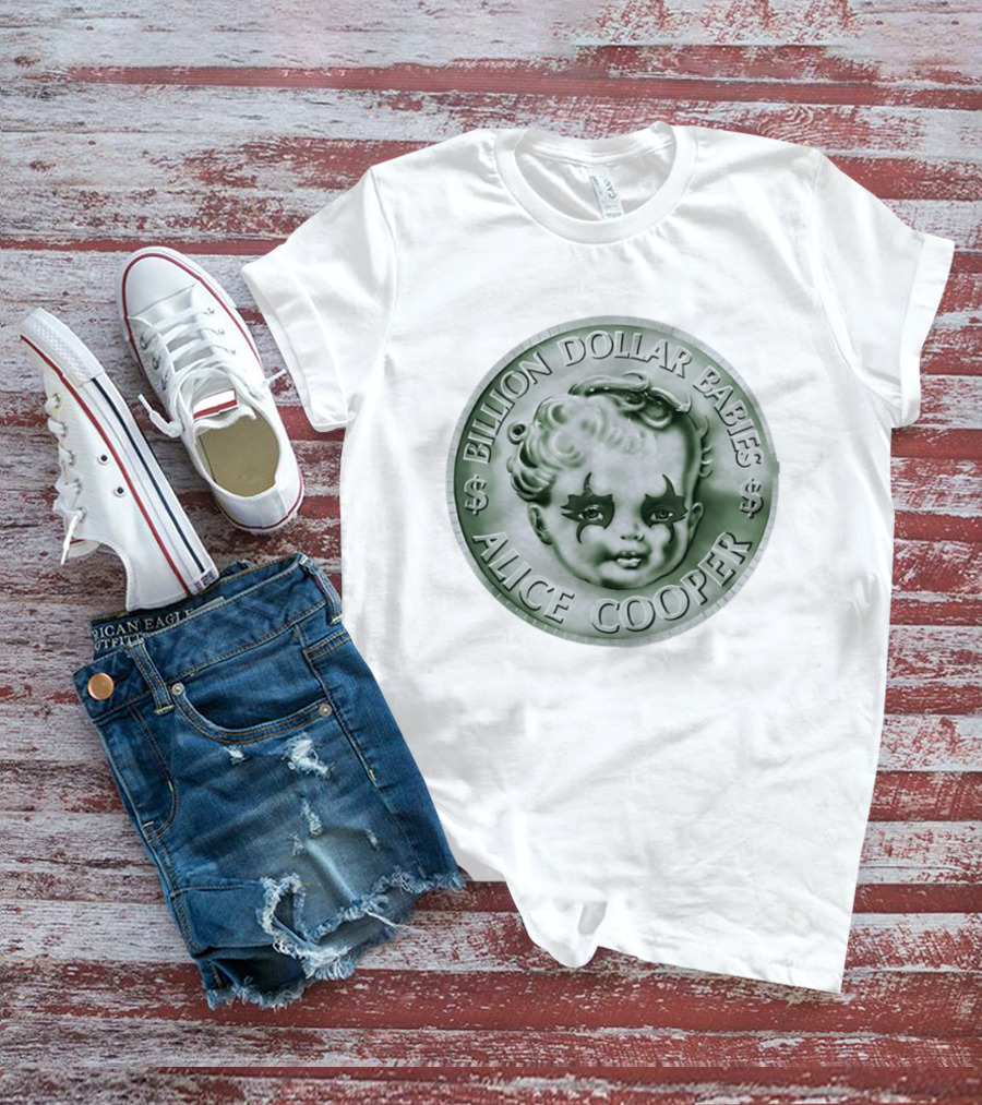 Alice Cooper Billion Dollar Babies Album Cover Coin T-Shirt