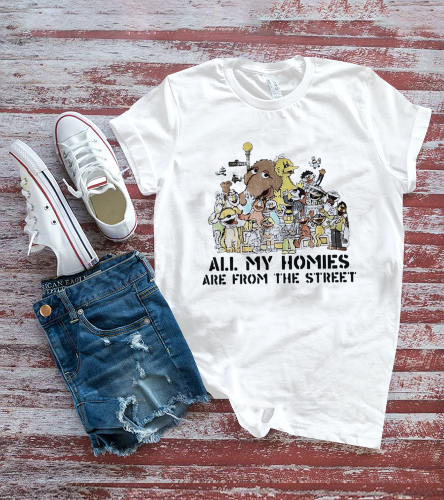 Sesame Street Homies Characters Group T-Shirt