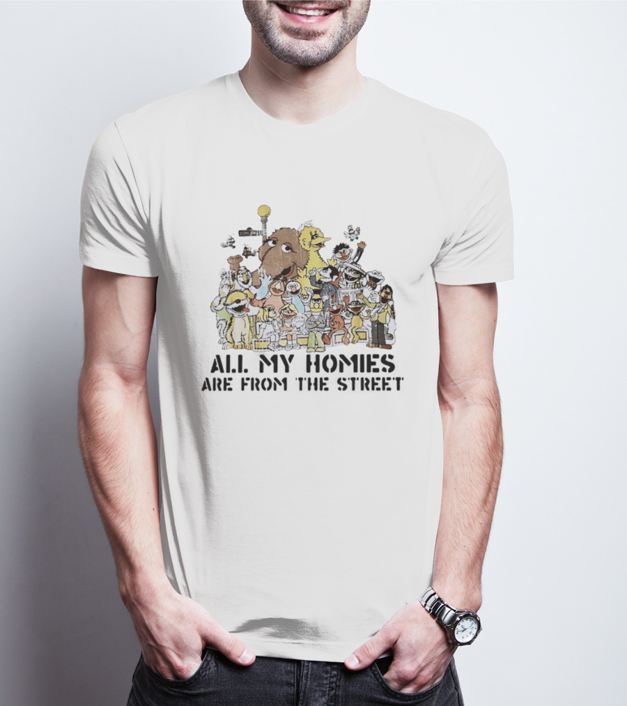 Sesame Street Homies Characters Group T-Shirt