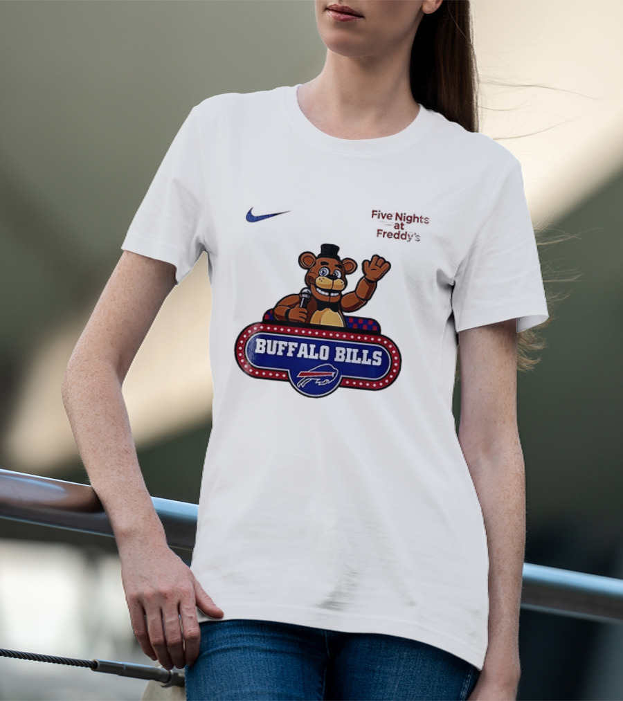 Buffalo Bills Five Nights At Freddy's Freddy Fazbear Collaboration T-Shirt