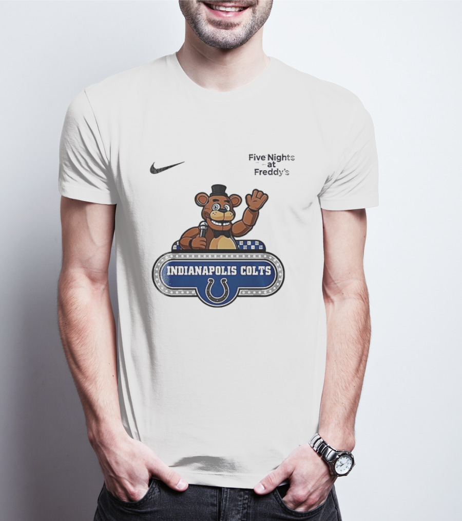 Nike Five Nights At Freddy's Indianapolis Colts Collaboration T-Shirt