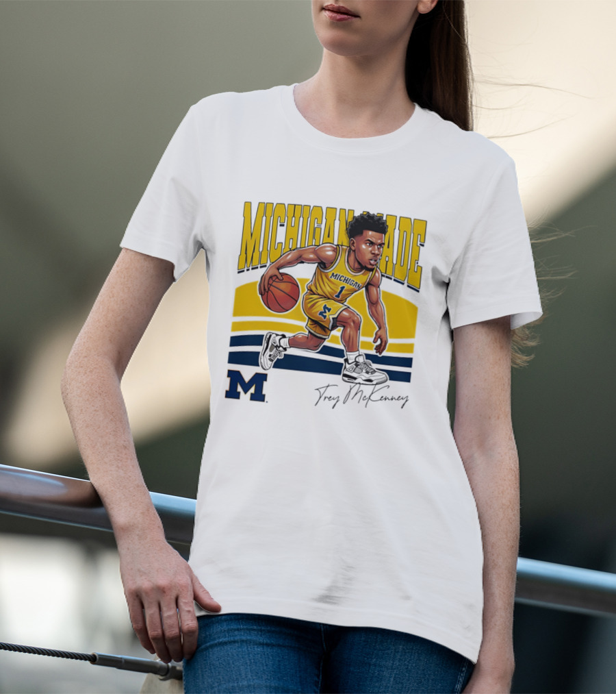 Trey McKenney Michigan Made Basketball Wolverines 2026 T-Shirt