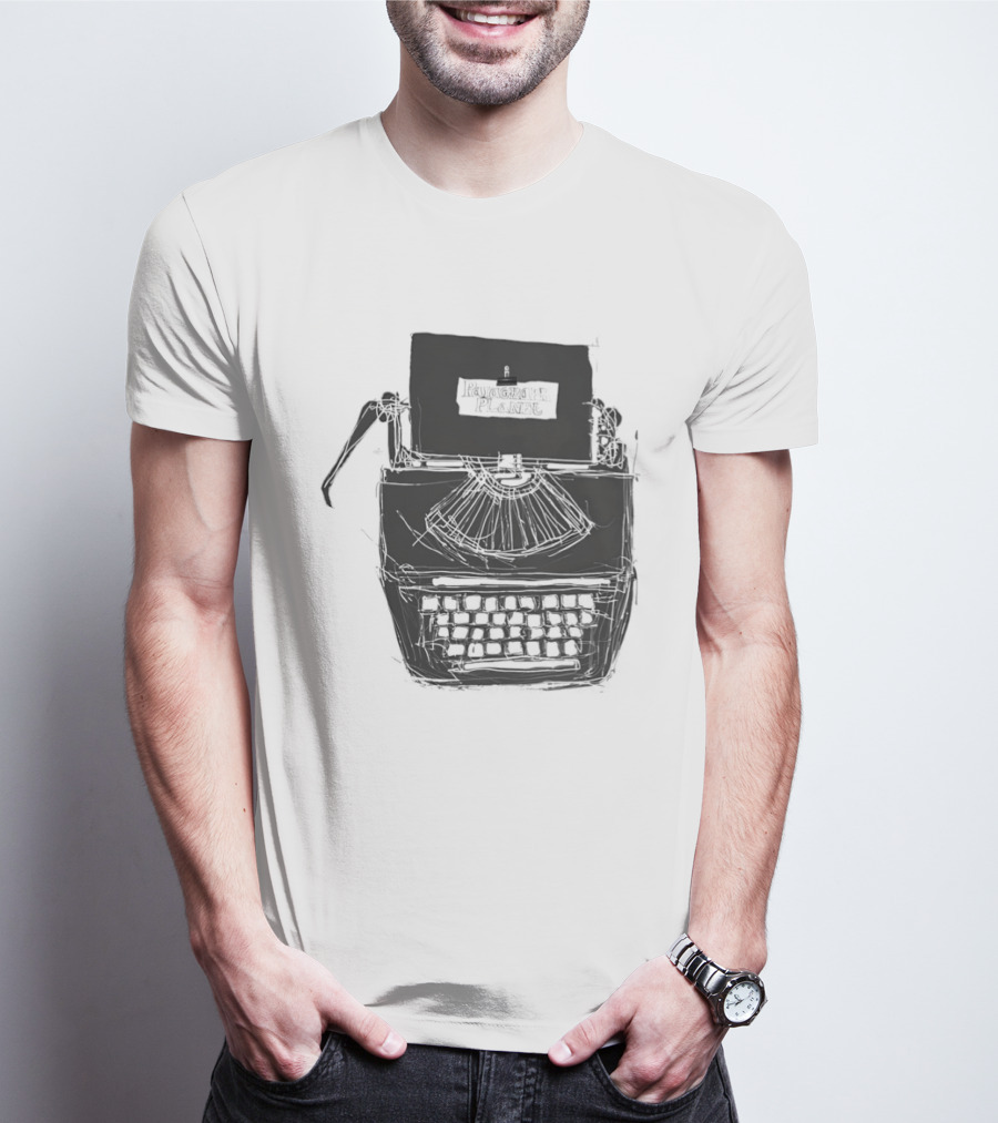 Typewriter Paragraph Planet Book Lovers Novelists Retro Writer Aesthetic T-Shirt