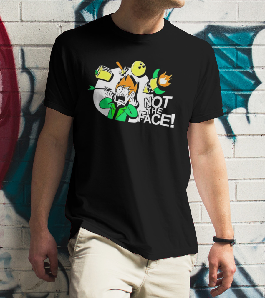 Eddsworld Not The Face Cartoon Humor Expression Colorful Characters T-Shirt
