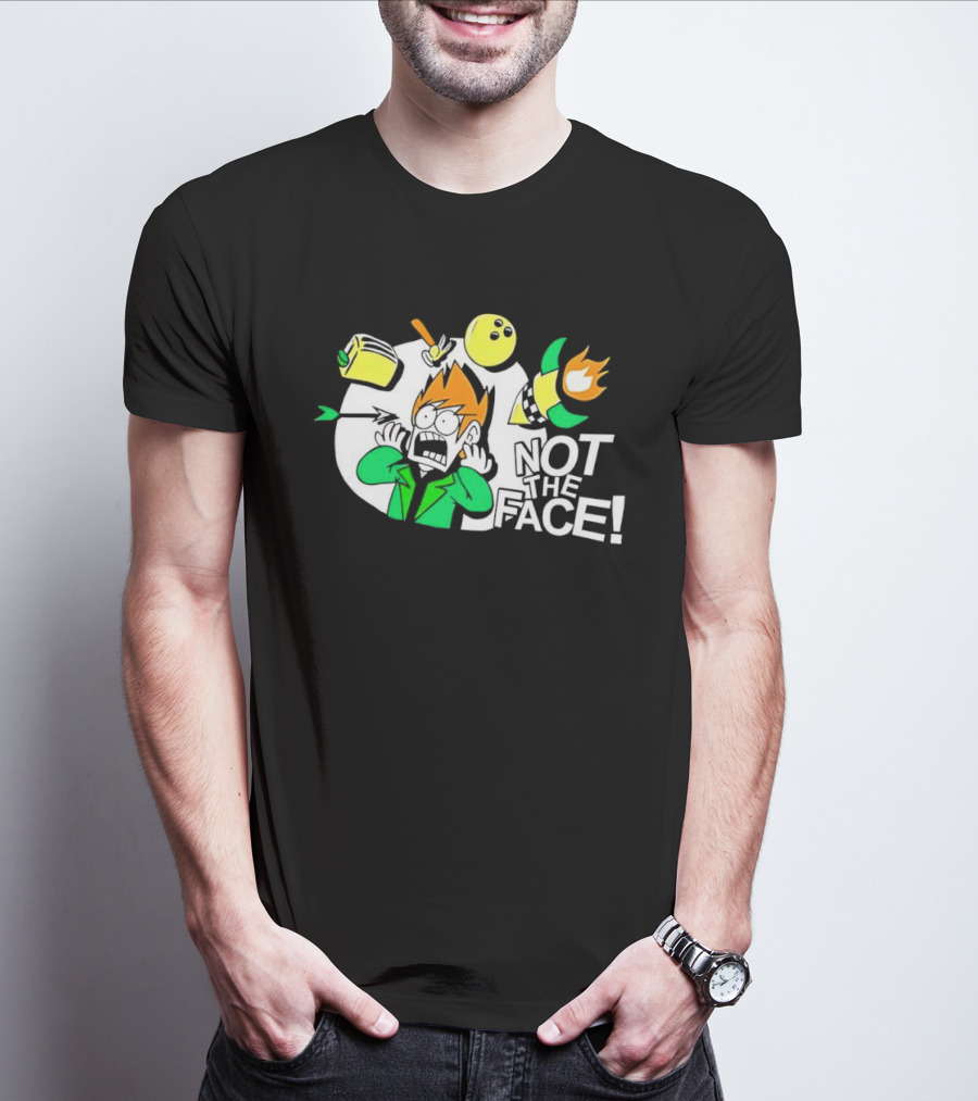 Eddsworld Not The Face Cartoon Humor Expression Colorful Characters T-Shirt
