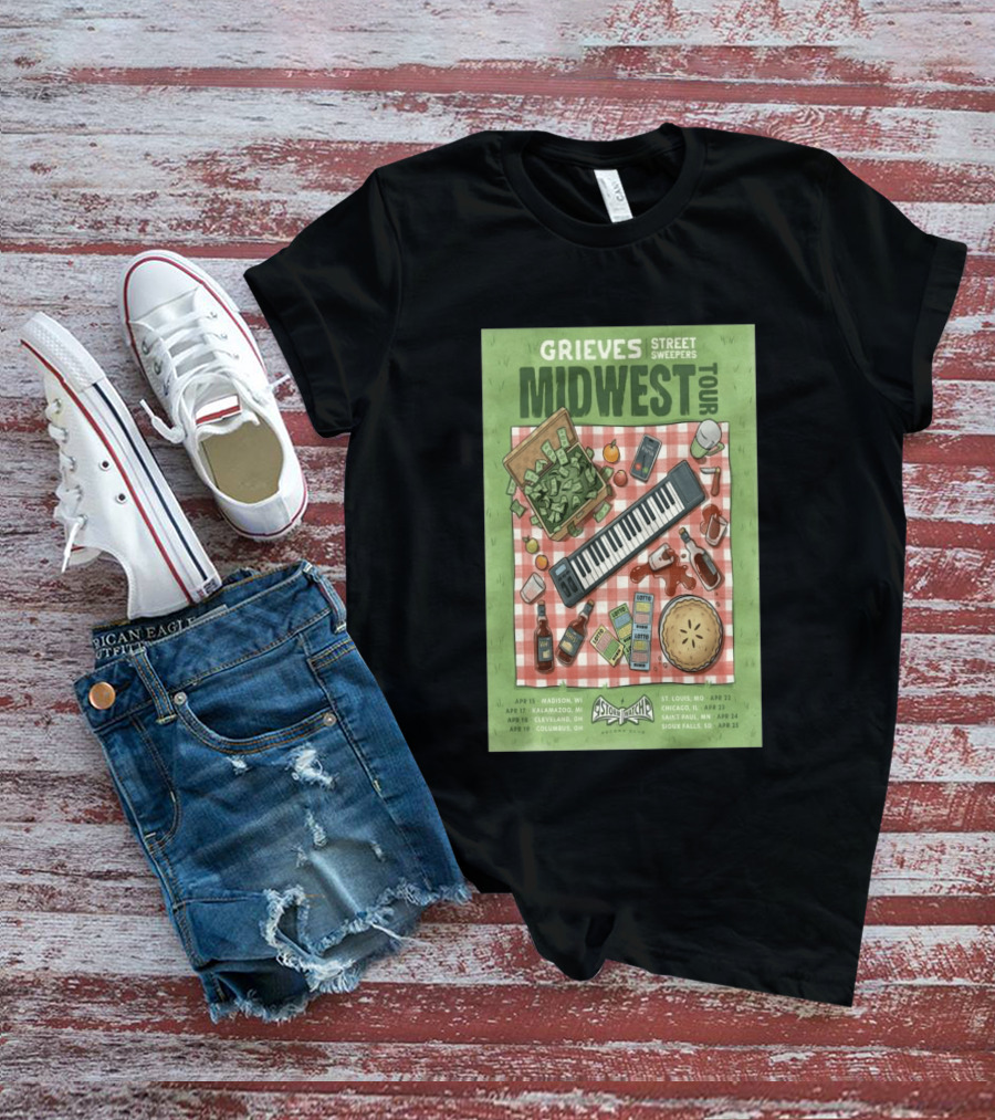 Grieves Midwest Tour Street Sweepers Storm Records 2026 Keyboard Picnic T-Shirt