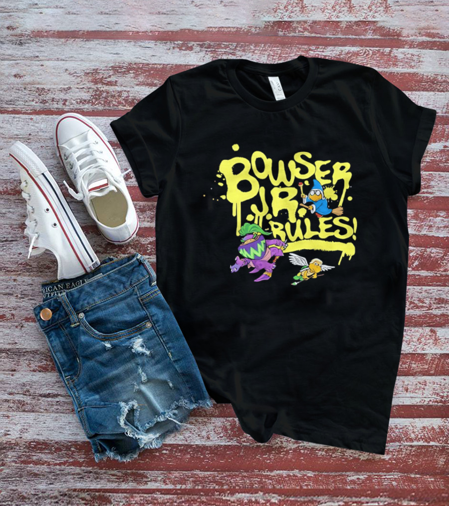 Bowser Jr Kamek And Paratroopa Bowser Jr Rules Mario Gaming Characters T-Shirt