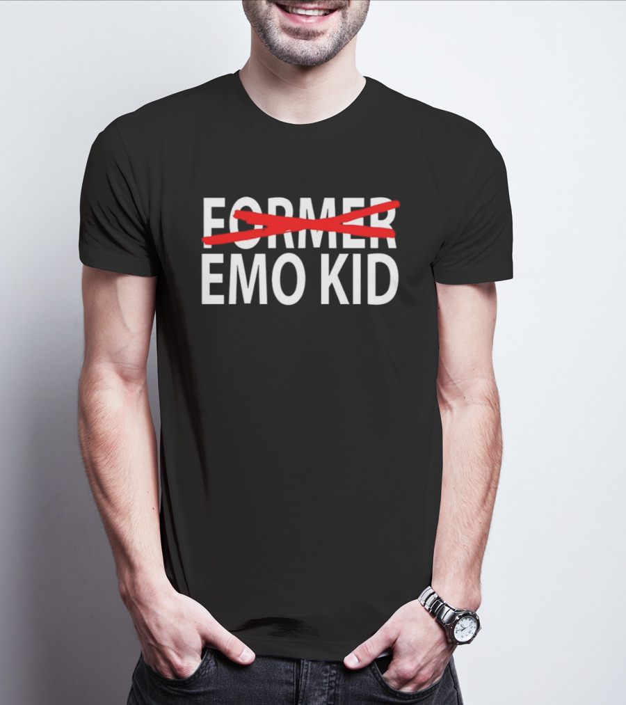 Former Emo Kid Emo Crossed Out Red Line T-Shirt