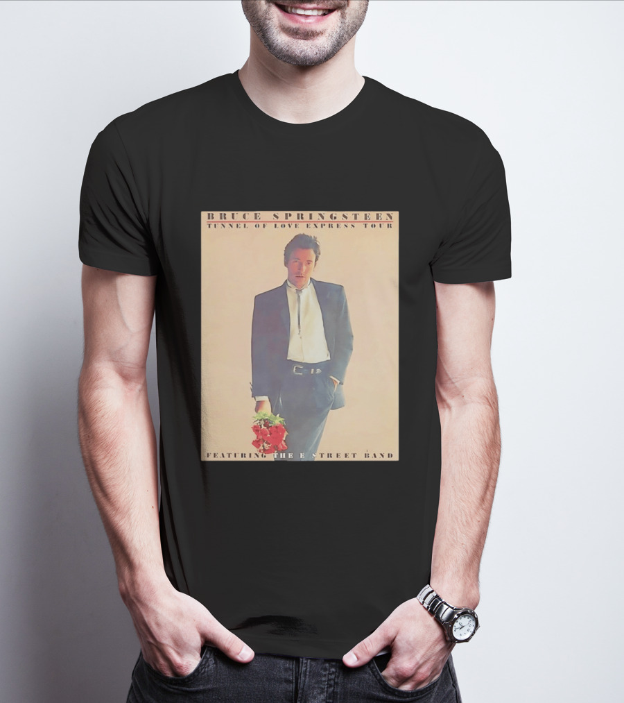 Bruce Springsteen Tunnel Of Love Express Tour Featuring The E Street Band 80s Vintage Rock Music Memorabilia T-Shirt