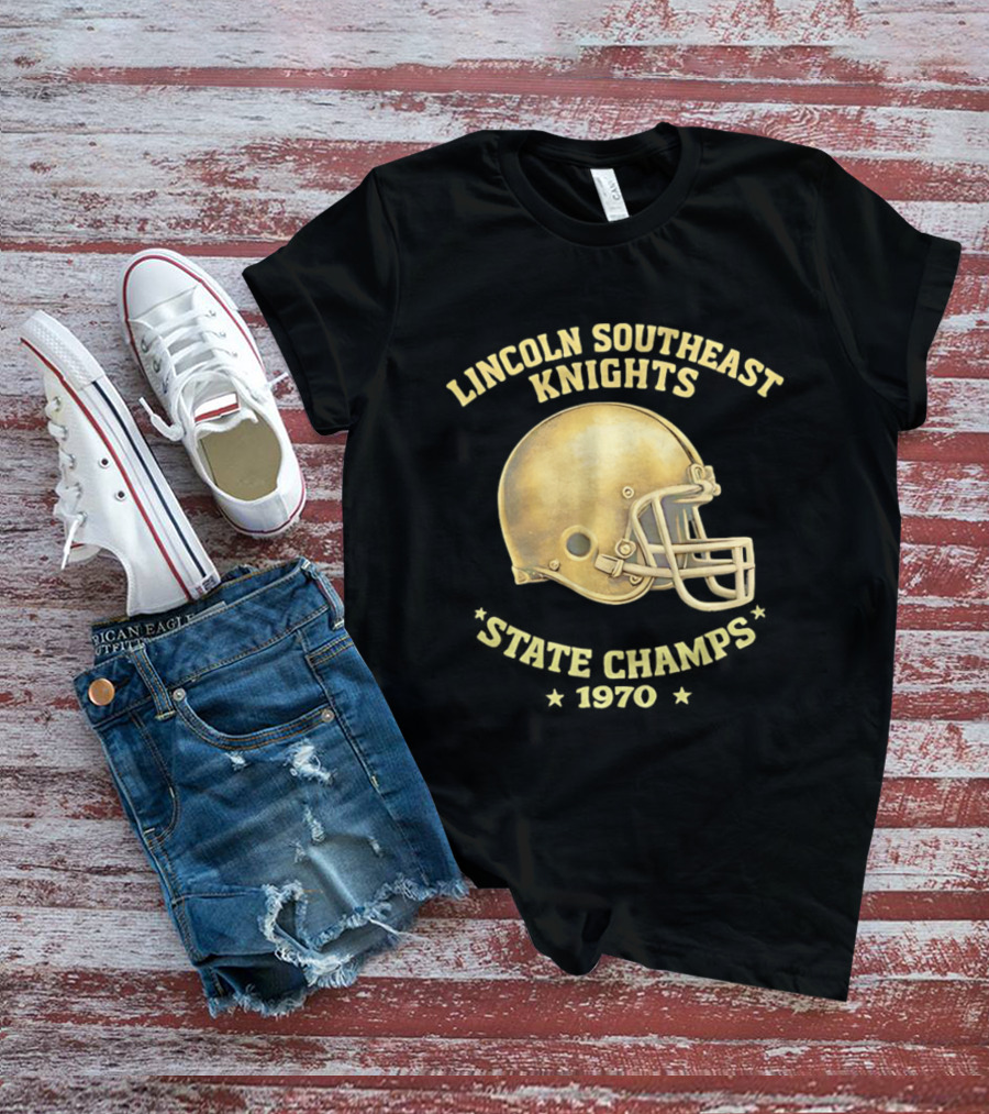 Lincoln Southeast Knights State Champs 1970 Helmet T-Shirt
