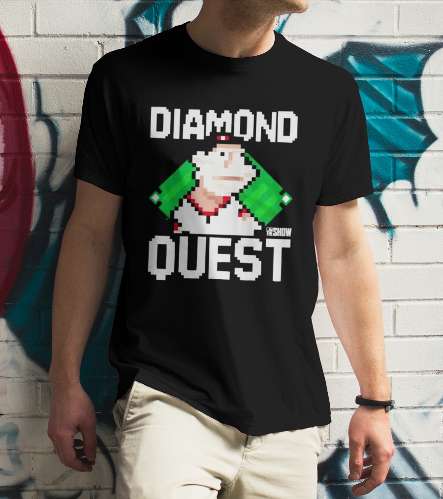 MLB The Show Diamond Quest Pixelated Baseball Adventure T-Shirt