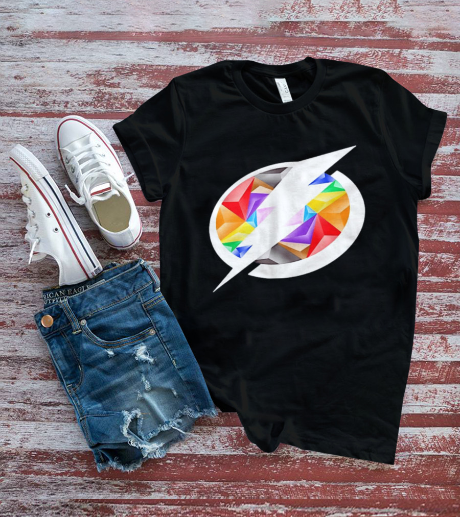 Tampa Bay Lightning Rainbow Pride Lightning Bolt T-Shirt