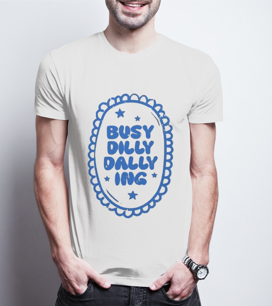 Busy Dilly Dally Inc Stars Oval Frame T-Shirt