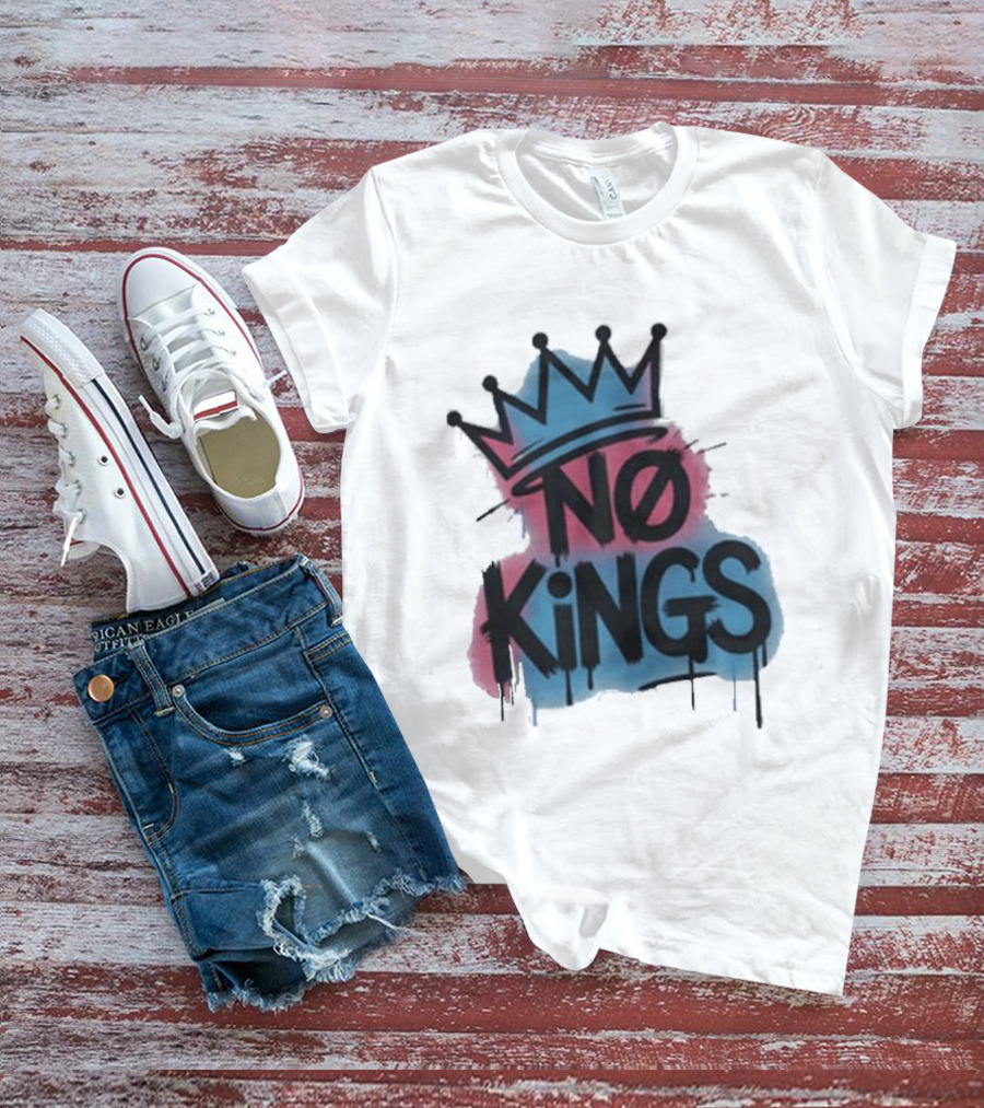 No Kings Day Graffiti Crown Street T-Shirt