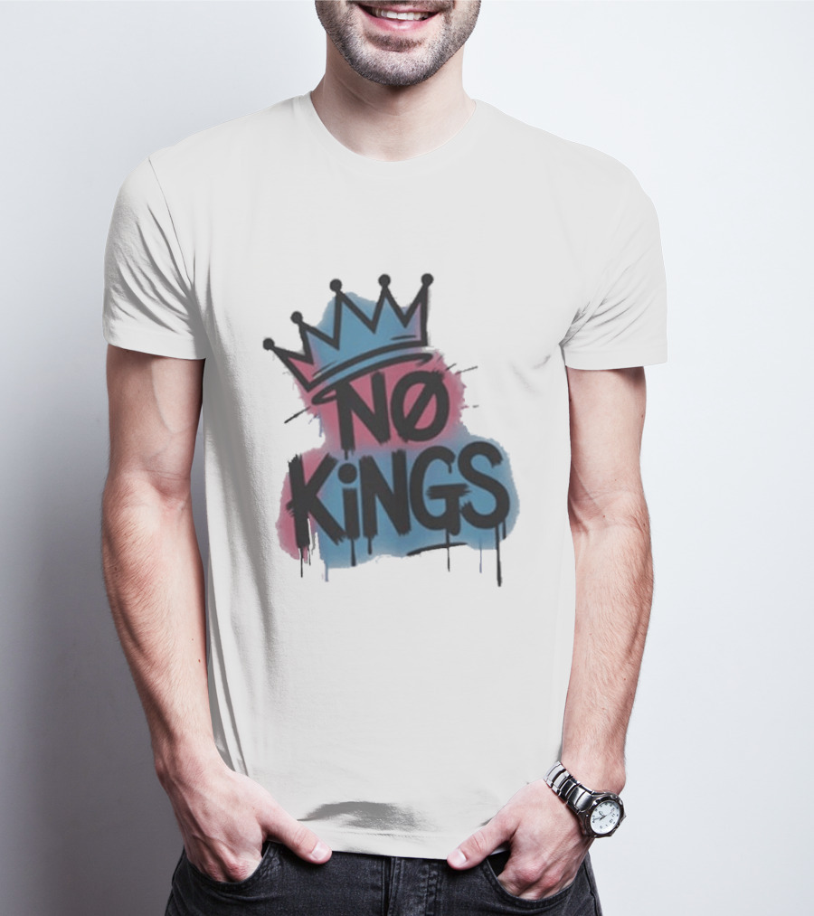 No Kings Day Graffiti Crown Street T-Shirt
