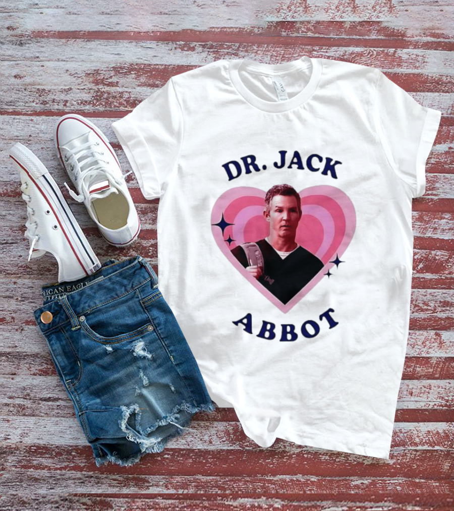 Dr. Jack Abbot Heart Retro Style Pink And Blue T-Shirt