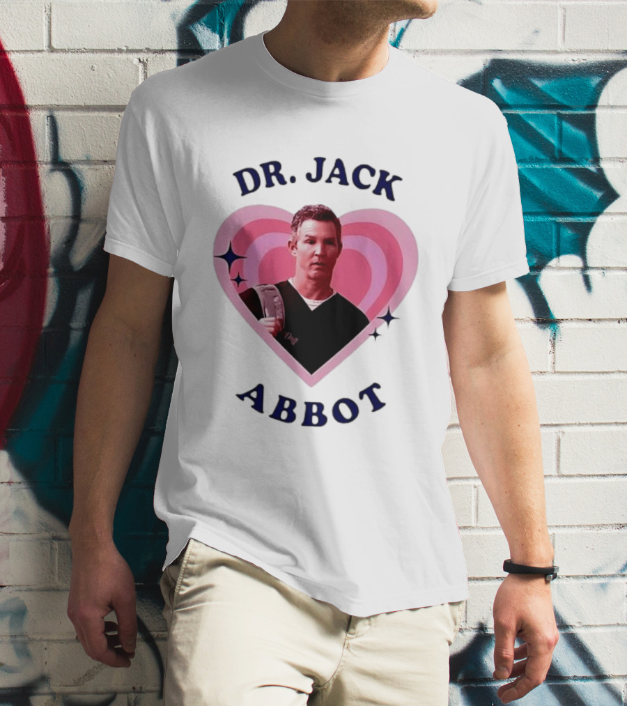 Dr. Jack Abbot Heart Retro Style Pink And Blue T-Shirt