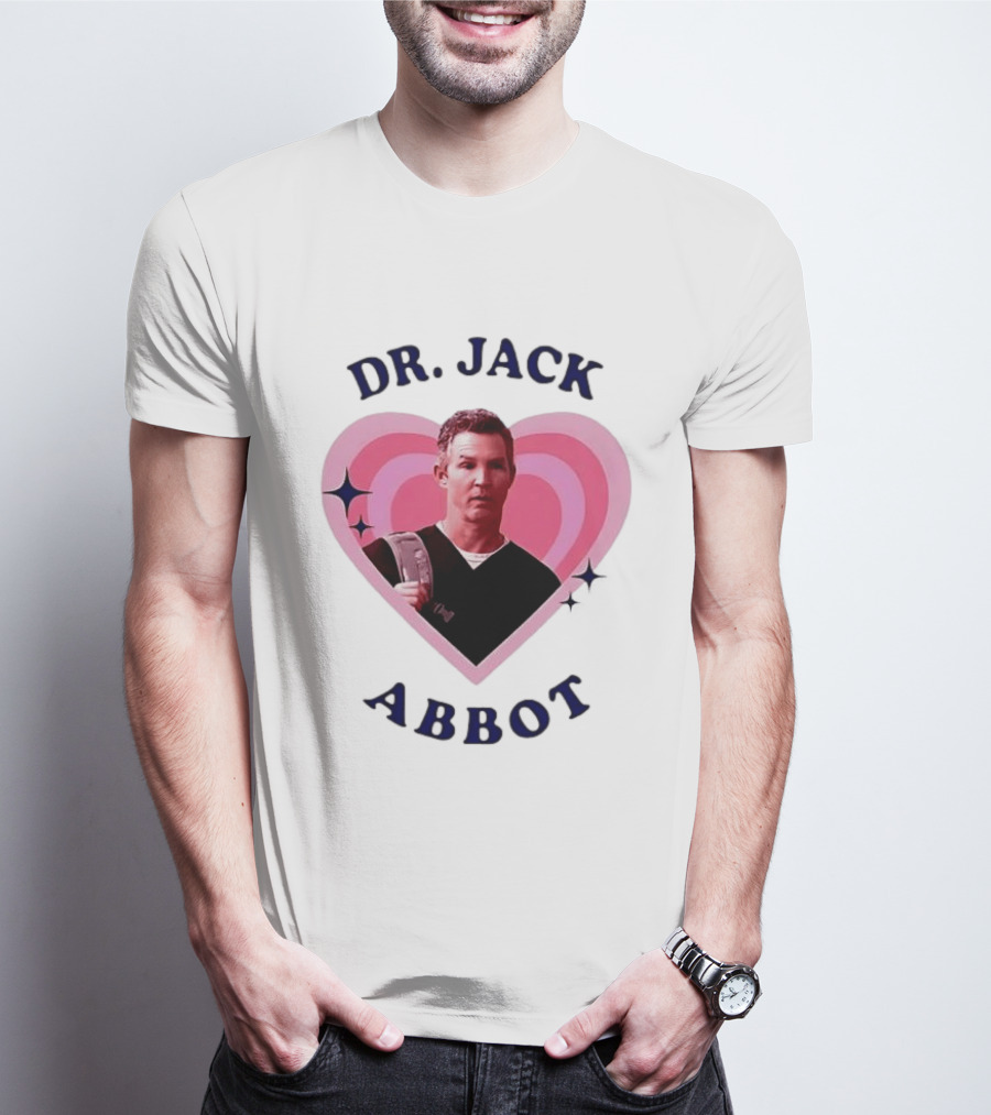 Dr. Jack Abbot Heart Retro Style Pink And Blue T-Shirt