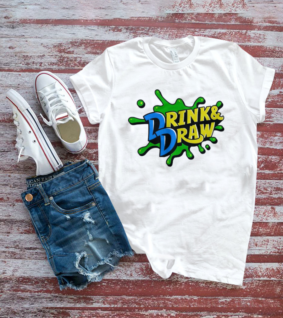 Drink And Draw Splatter Art Event T-Shirt