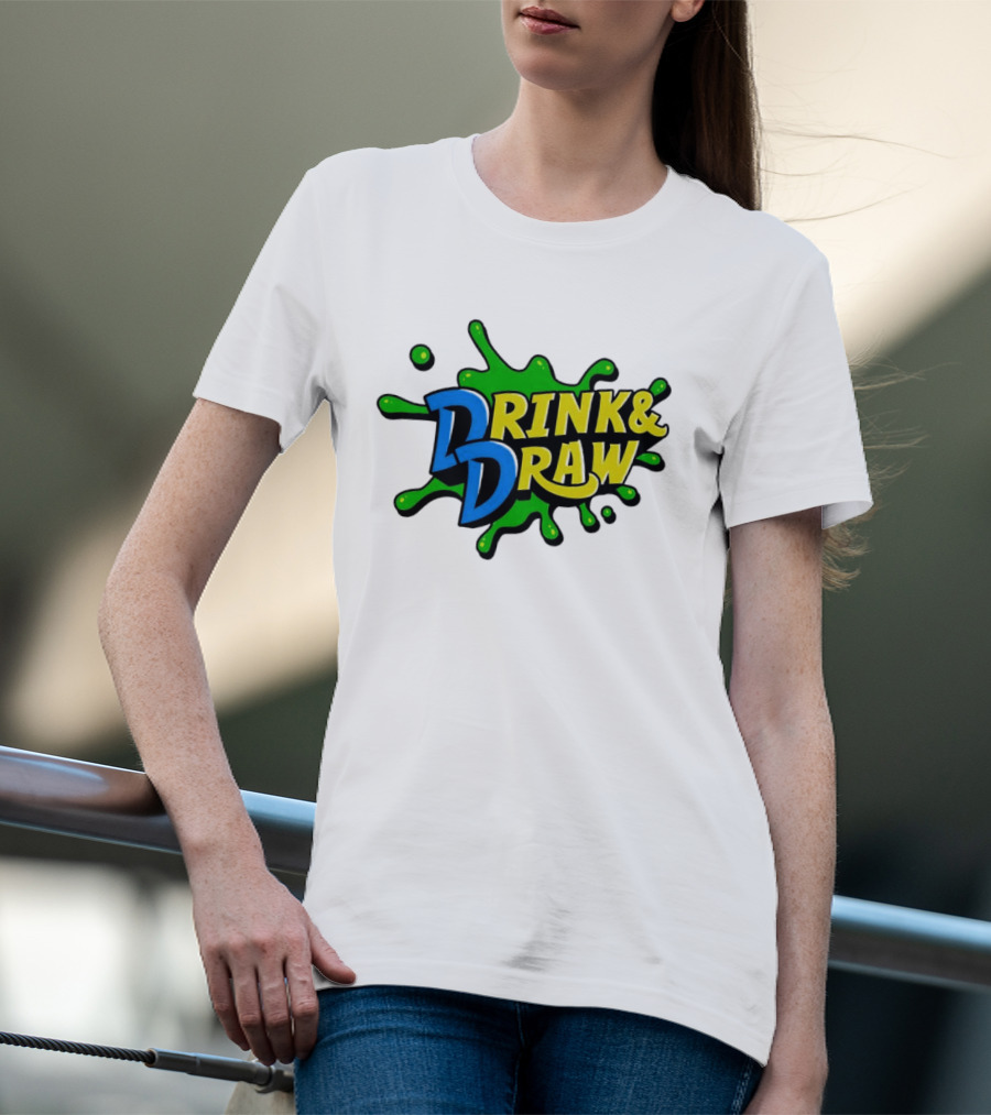 Drink And Draw Splatter Art Event T-Shirt