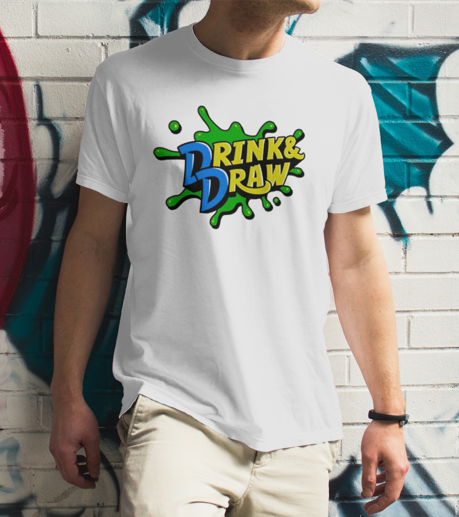 Drink And Draw Splatter Art Event T-Shirt