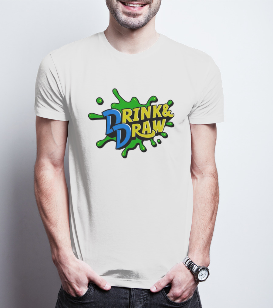 Drink And Draw Splatter Art Event T-Shirt