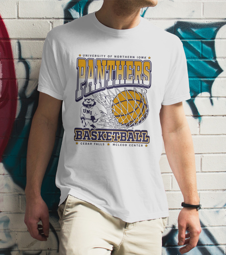 University Of Northern Iowa Panthers Basketball Cedar Falls McLeod Center UNI Panthers T-Shirt