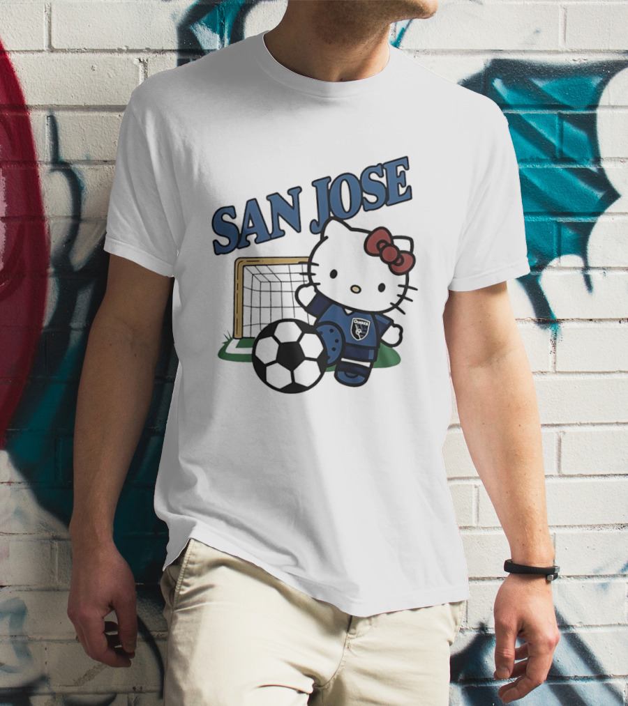 San Jose Earthquakes FC Hello Kitty Soccer Collaboration T-Shirt