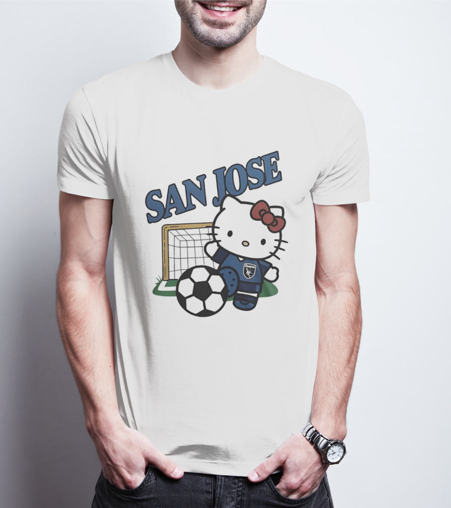 San Jose Earthquakes FC Hello Kitty Soccer Collaboration T-Shirt