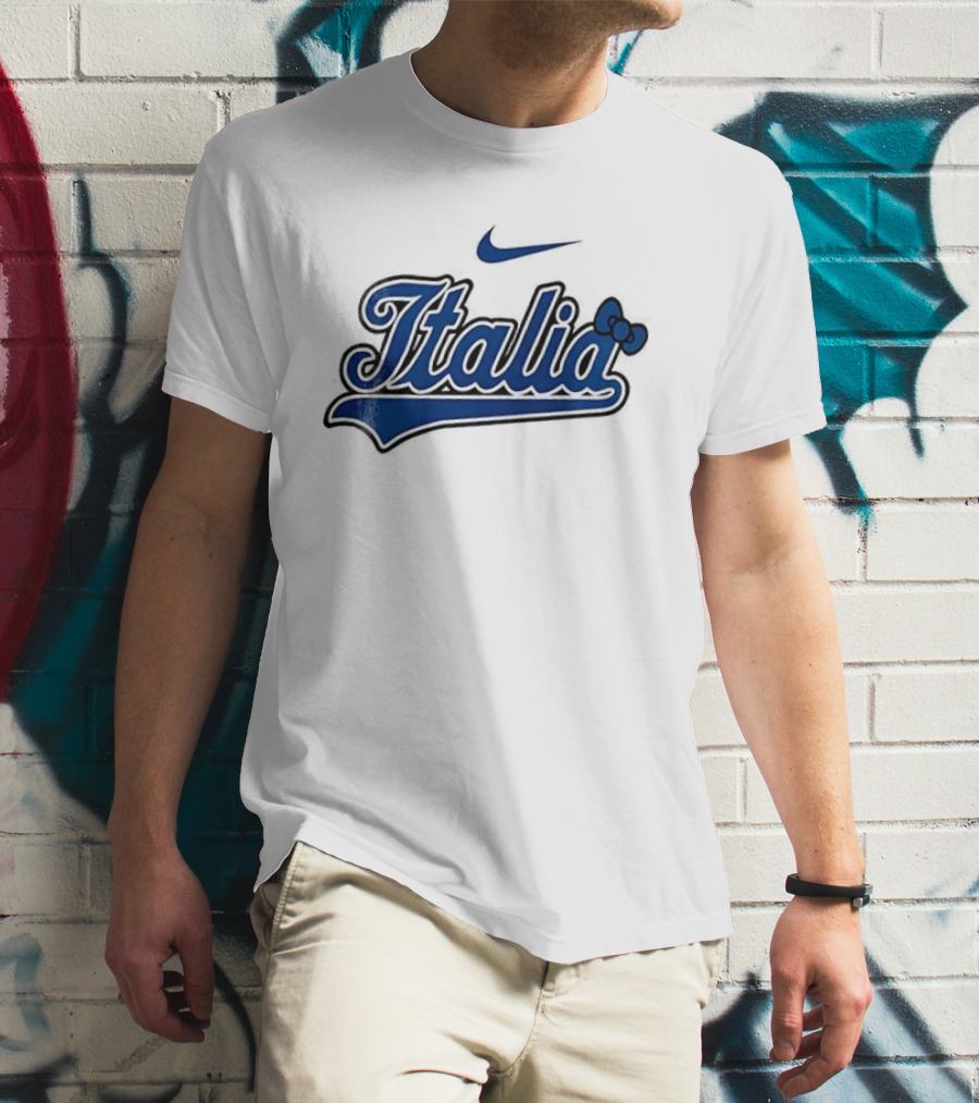 Italia Nike Hello Kitty Baseball Collaboration T-Shirt