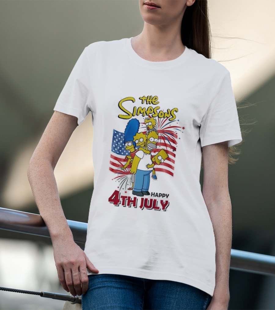 The Simpsons 4th July 250th USA Anniversary Celebration T-Shirt