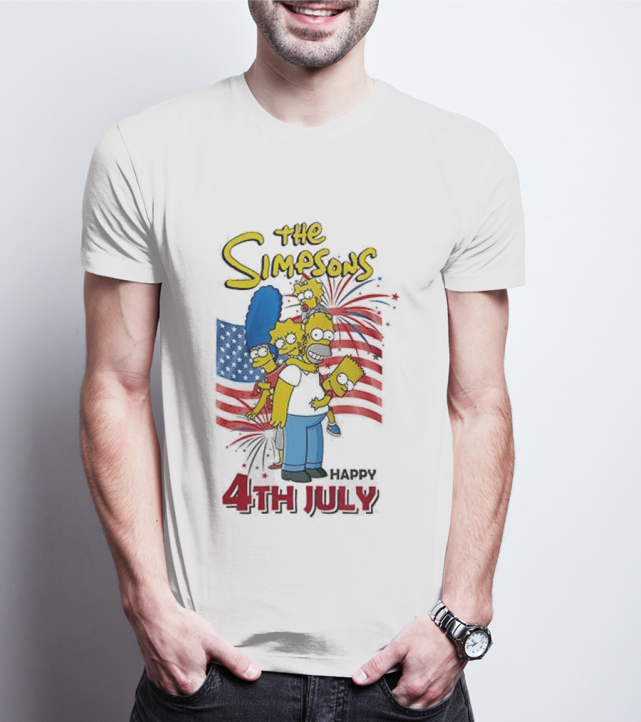 The Simpsons 4th July 250th USA Anniversary Celebration T-Shirt