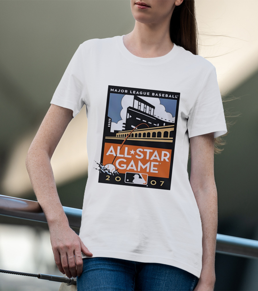 Major League Baseball All Star Game 2007 Stadium Illustrations T-Shirt