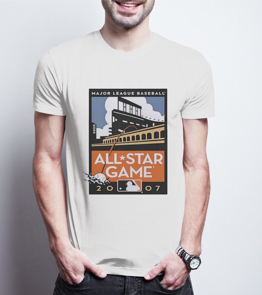 Major League Baseball All Star Game 2007 Stadium Illustrations T-Shirt