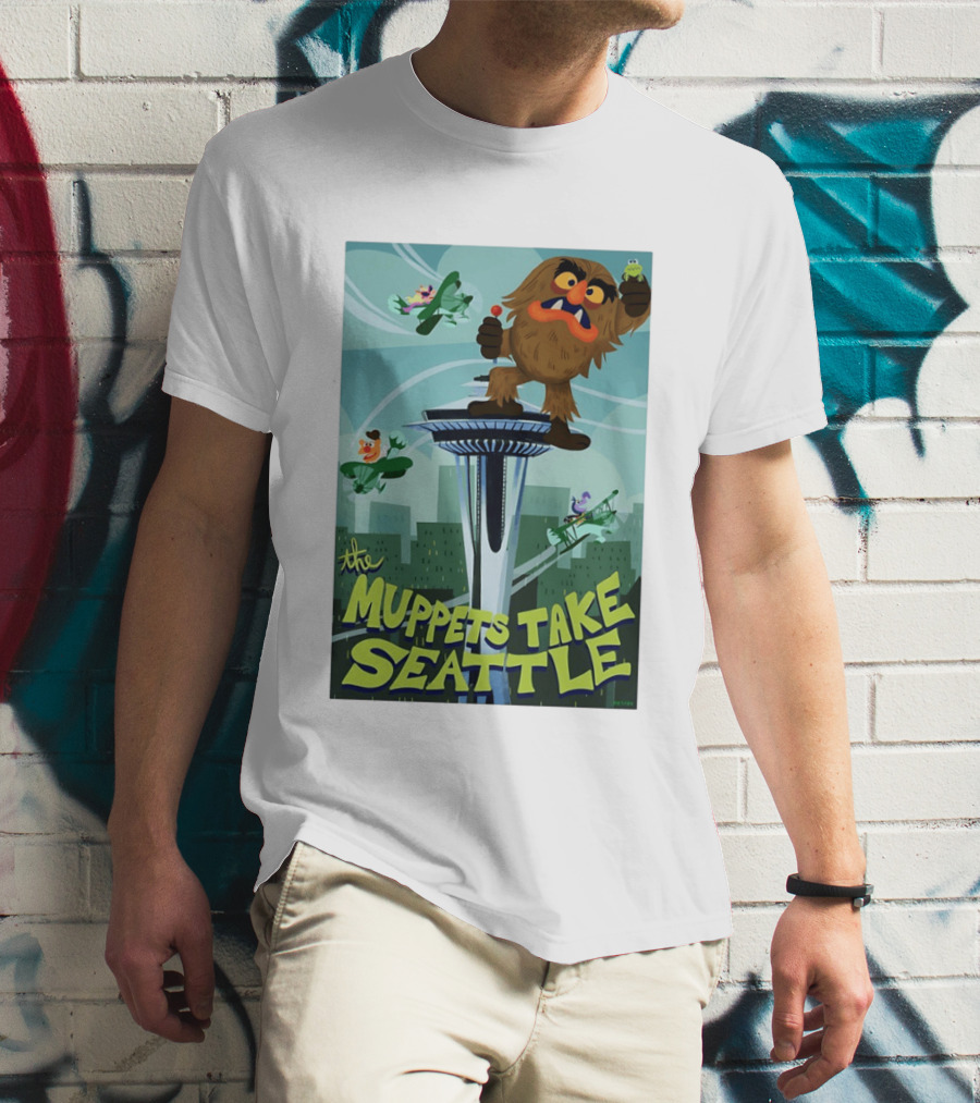 The Muppets Take Seattle Space Needle Adventure With Frog And Characters T-Shirt