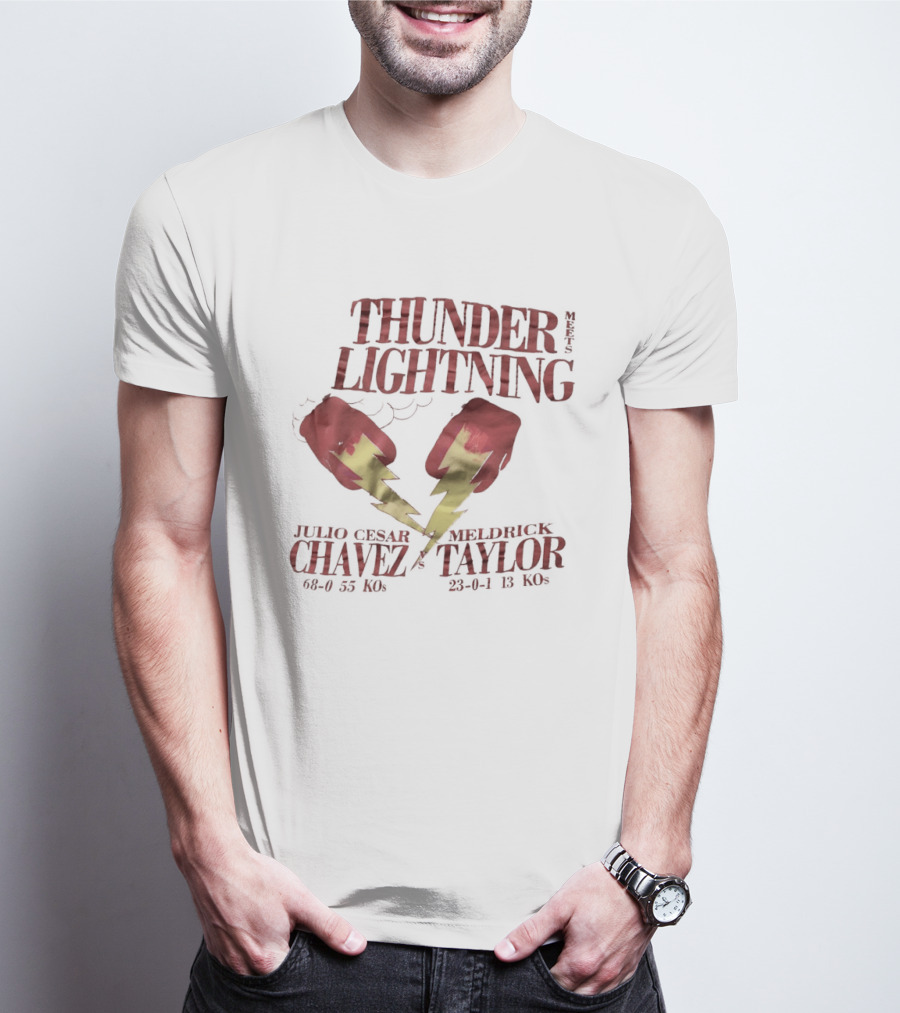 Julio Cesar Chavez Meldrick Taylor Thunder Lightning Boxing Match 1990 T-Shirt
