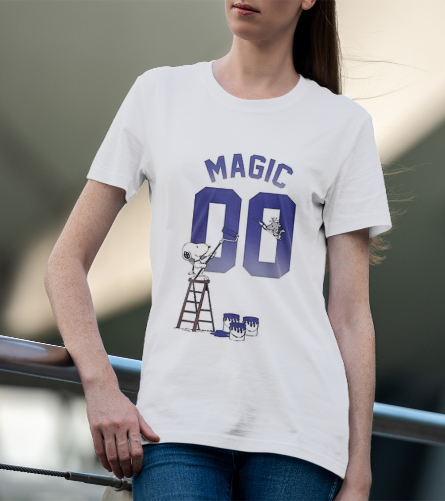 Orlando Magic Snoopy Shut Up And Dribble Magic 00 Basketball Collaboration T-Shirt