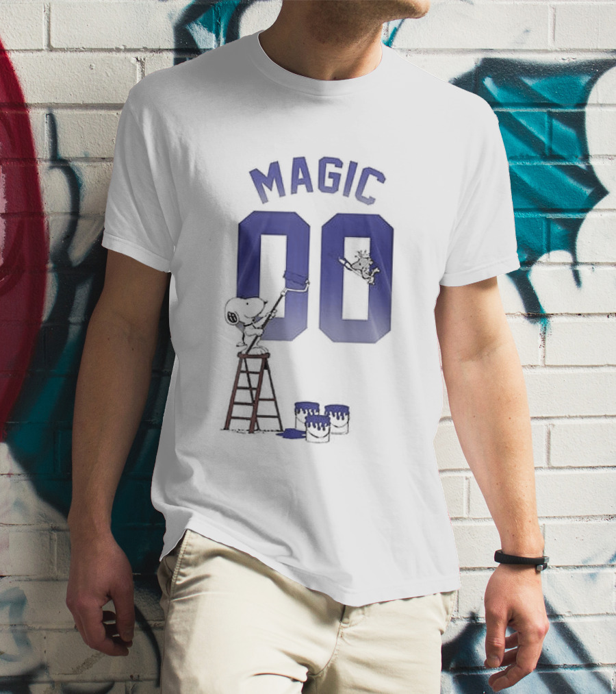 Orlando Magic Snoopy Shut Up And Dribble Magic 00 Basketball Collaboration T-Shirt