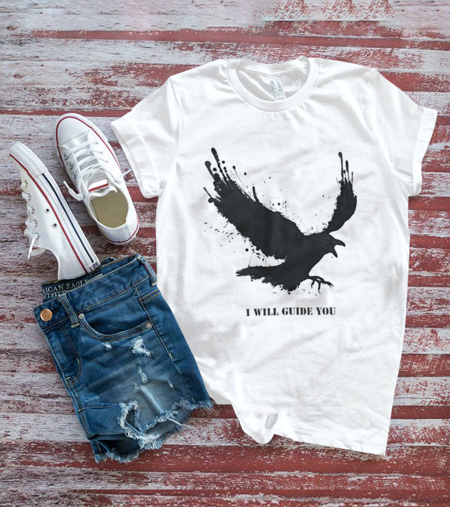Raven I Will Guide You Splatter T-Shirt
