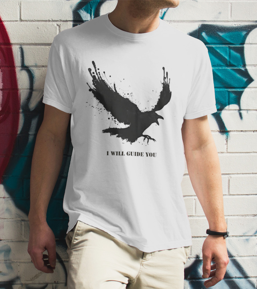 Raven I Will Guide You Splatter T-Shirt