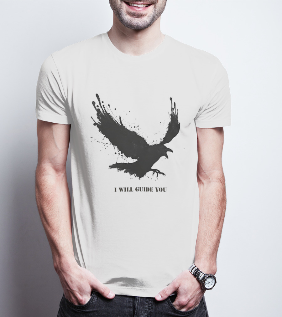 Raven I Will Guide You Splatter T-Shirt