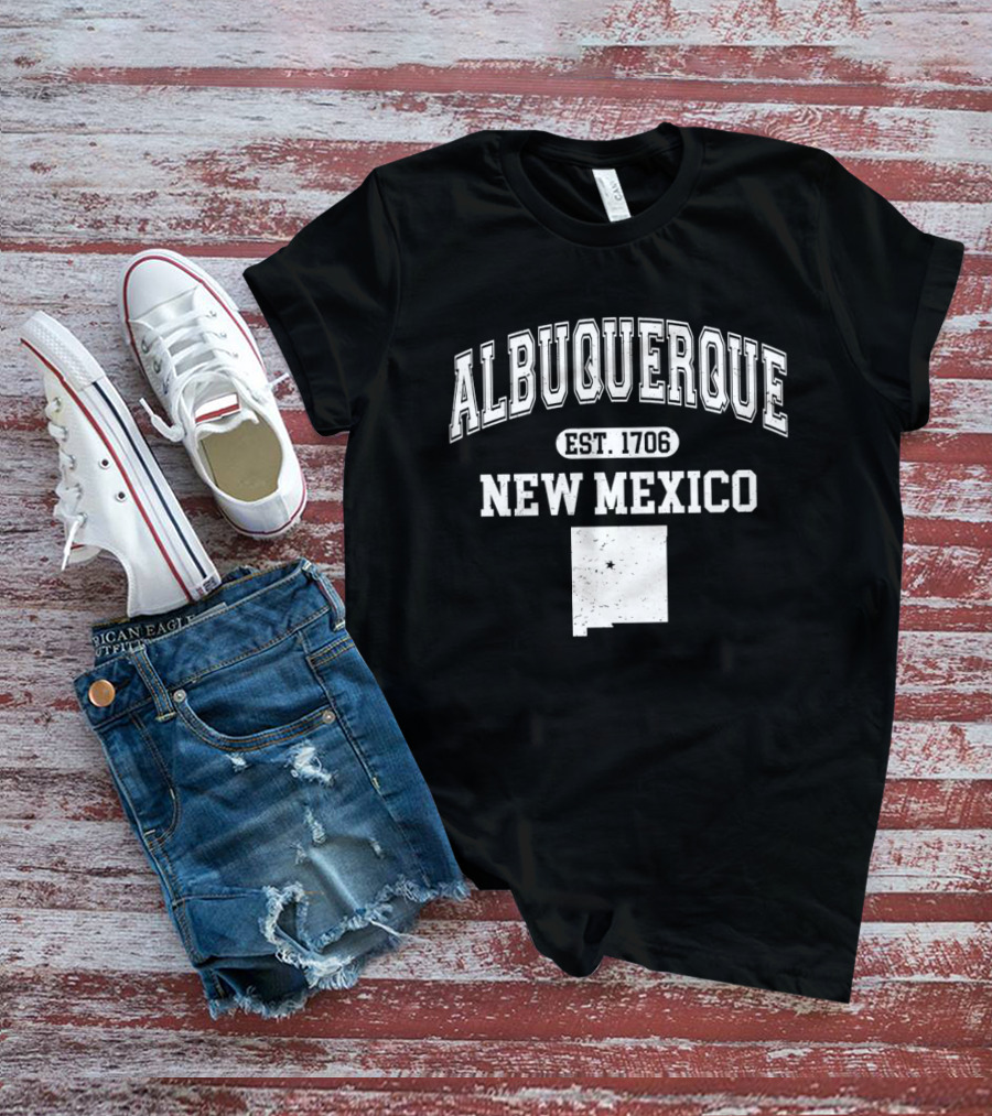 Albuquerque New Mexico Est 1706 Varsity T-Shirt