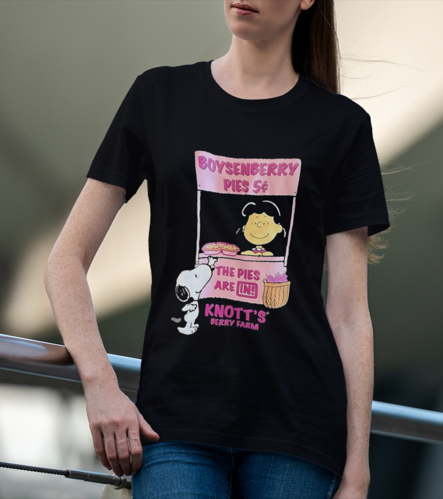 Peanuts Boysenberry Pies 5¢ The Pies Are In Knott's Berry Farm T-Shirt