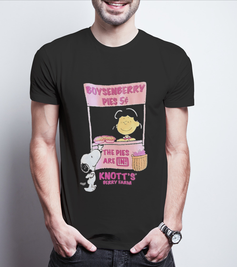 Peanuts Boysenberry Pies 5¢ The Pies Are In Knott's Berry Farm T-Shirt
