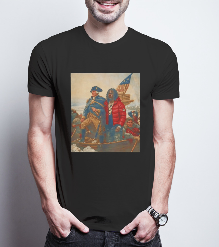 Washington Crossing The Delaware With Chief Keef Collaboration T-Shirt