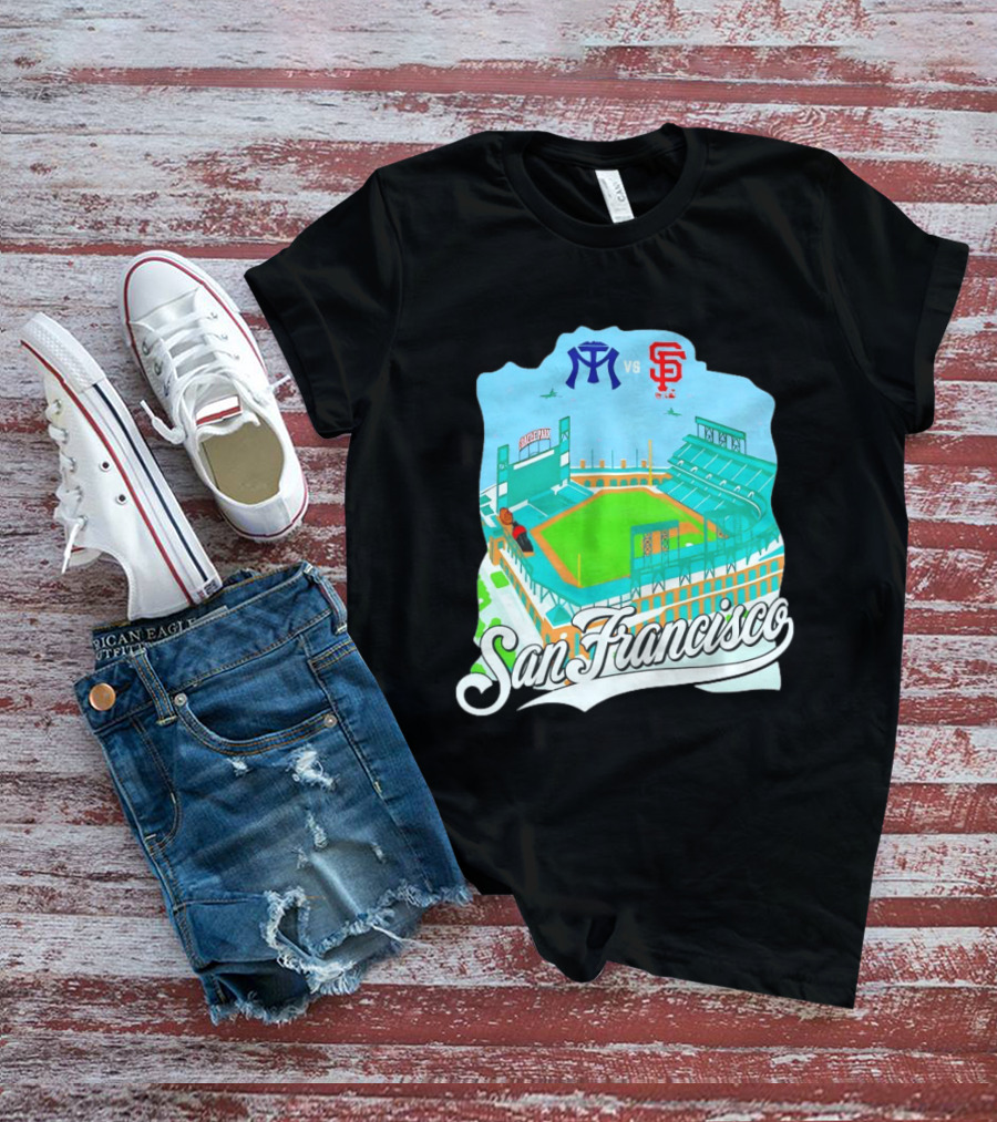 New York Mets VS San Francisco Giants Oracle Park San Francisco T-Shirt